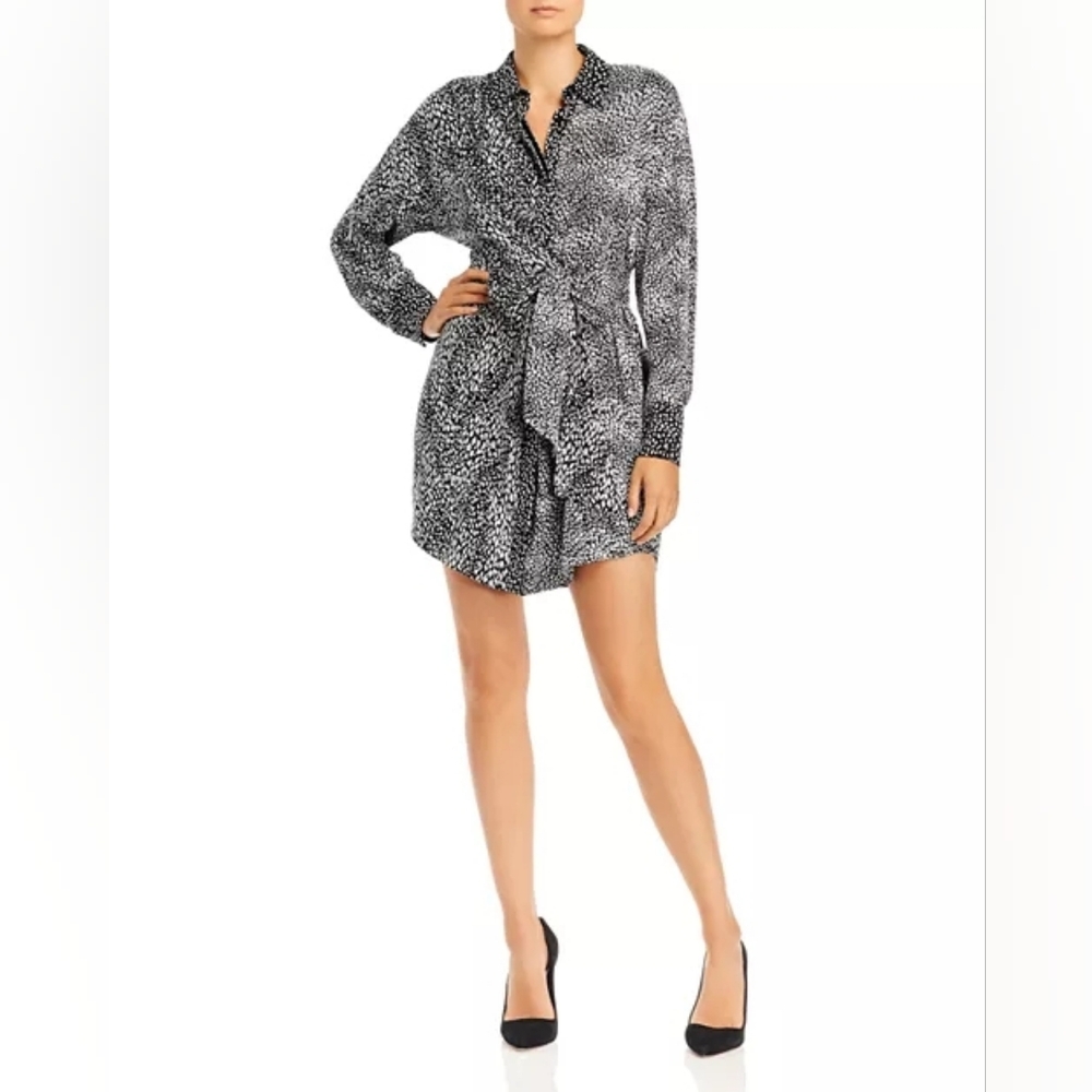 Alice + Olivia  Alice&Olivia Cupro Soft Jodi Shirt Dress Rn#107677 Silky Feel